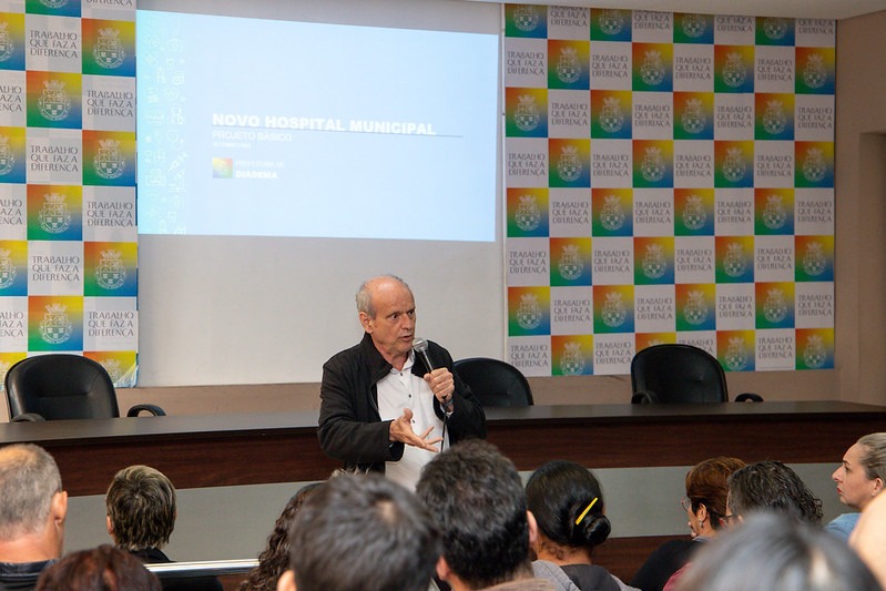 Fotos: Pedro Roque e Perspectiva ilustrada do Novo Hospital Municipal