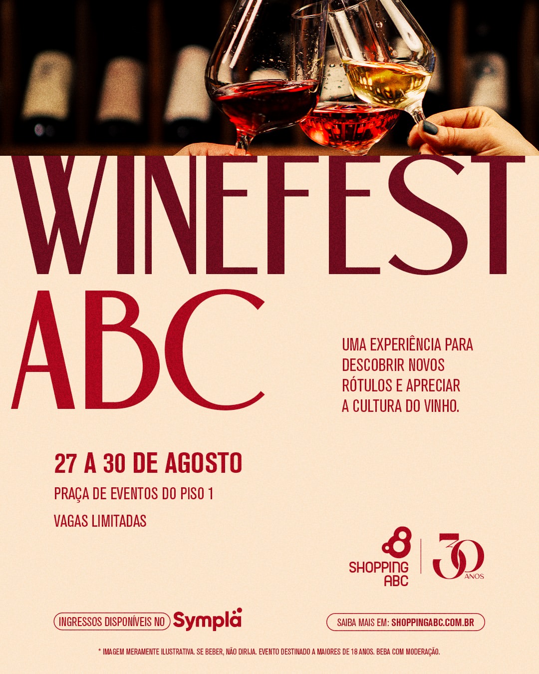 Shopping ABC brinda aos 30 anos com 1ª Feira de Vinhos