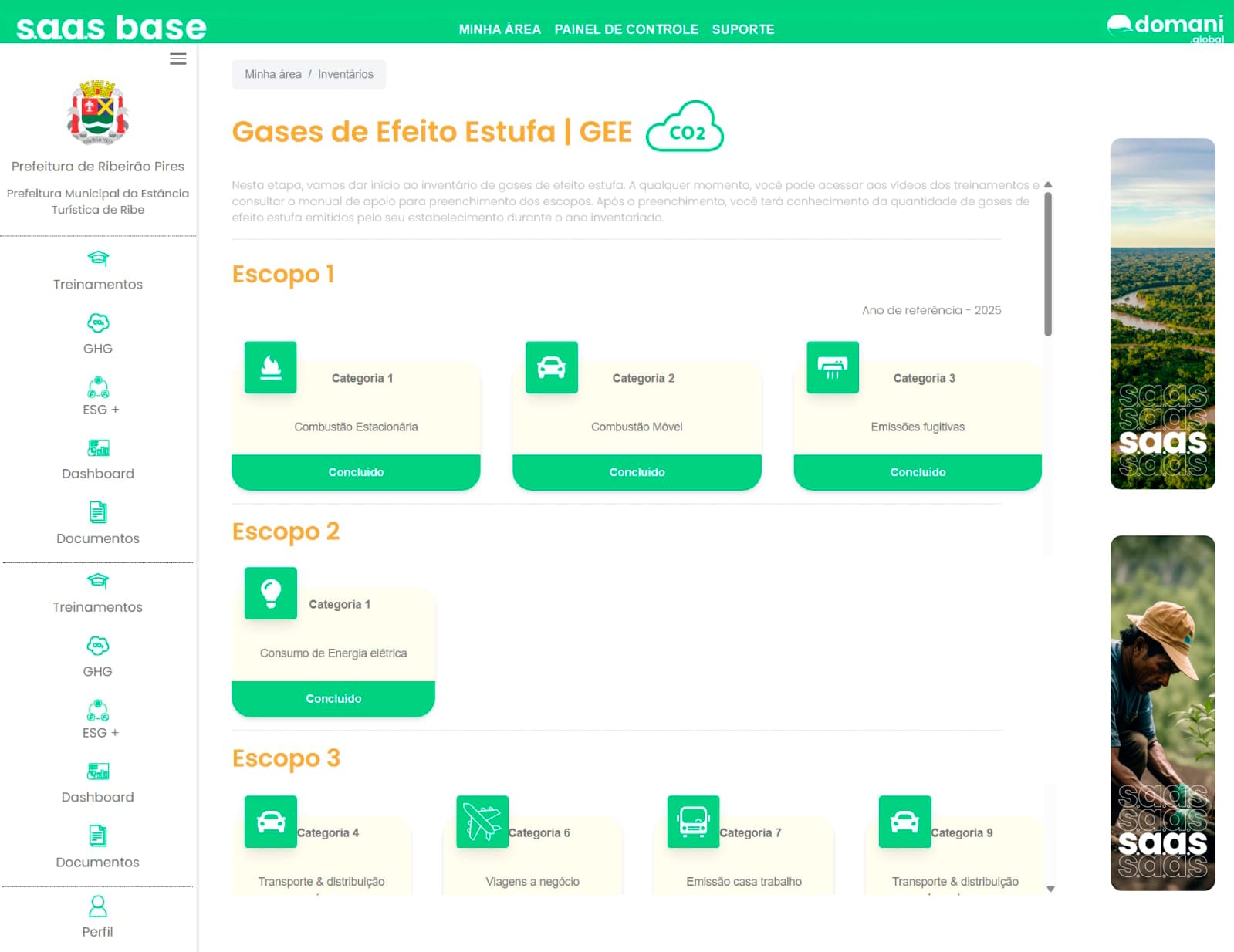 Ribeirão Pires passa a monitorar emissão de gases de efeito estufa no Paço Municipal