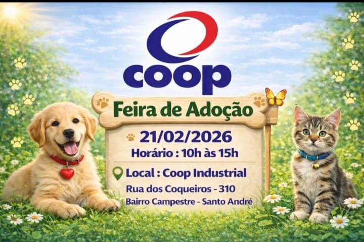 COOP sedia feira de adoção animal em Santo André