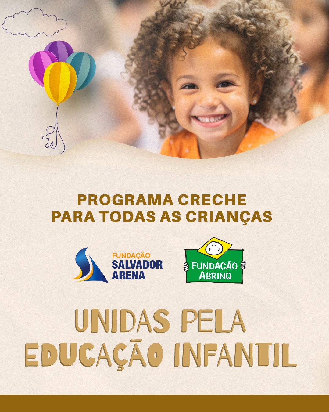 Fundação Abrinq e Fundação Salvador Arena lançam edital para apoiar creches