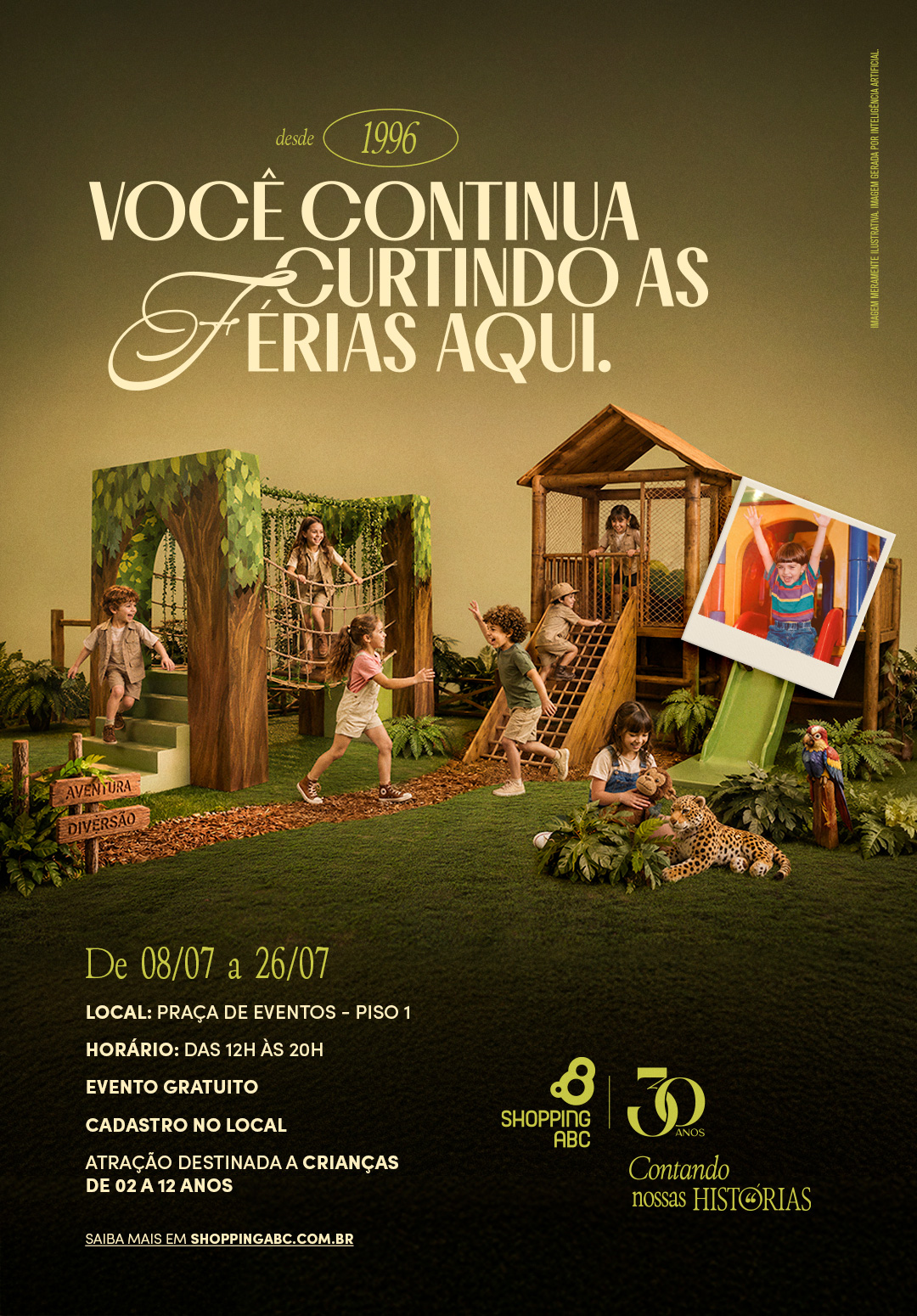    Shopping ABC leva aventura às férias de julho com a atração 