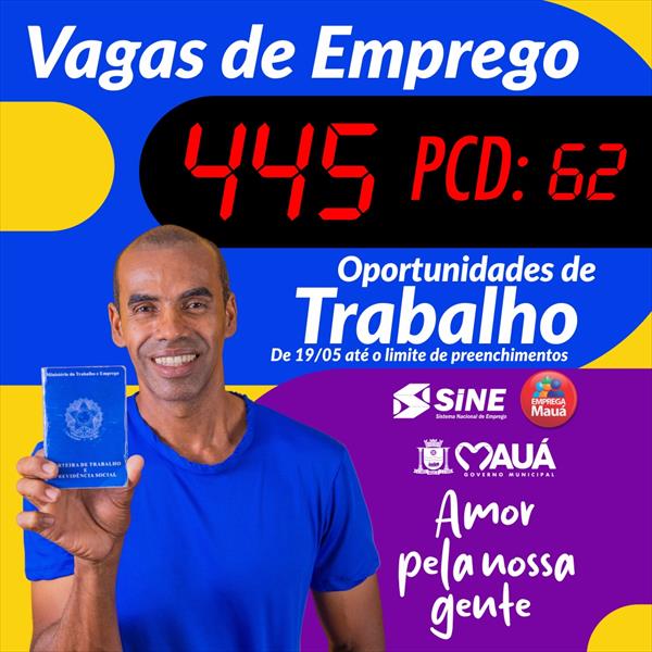 Casa do Trabalhador de Mauá tem 445 vagas de empregos disponíveis