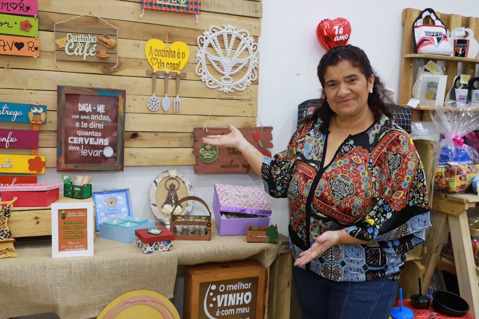 Loja da Incubadora de Economia Solidária de Santo André muda de lugar no Atrium Shopping