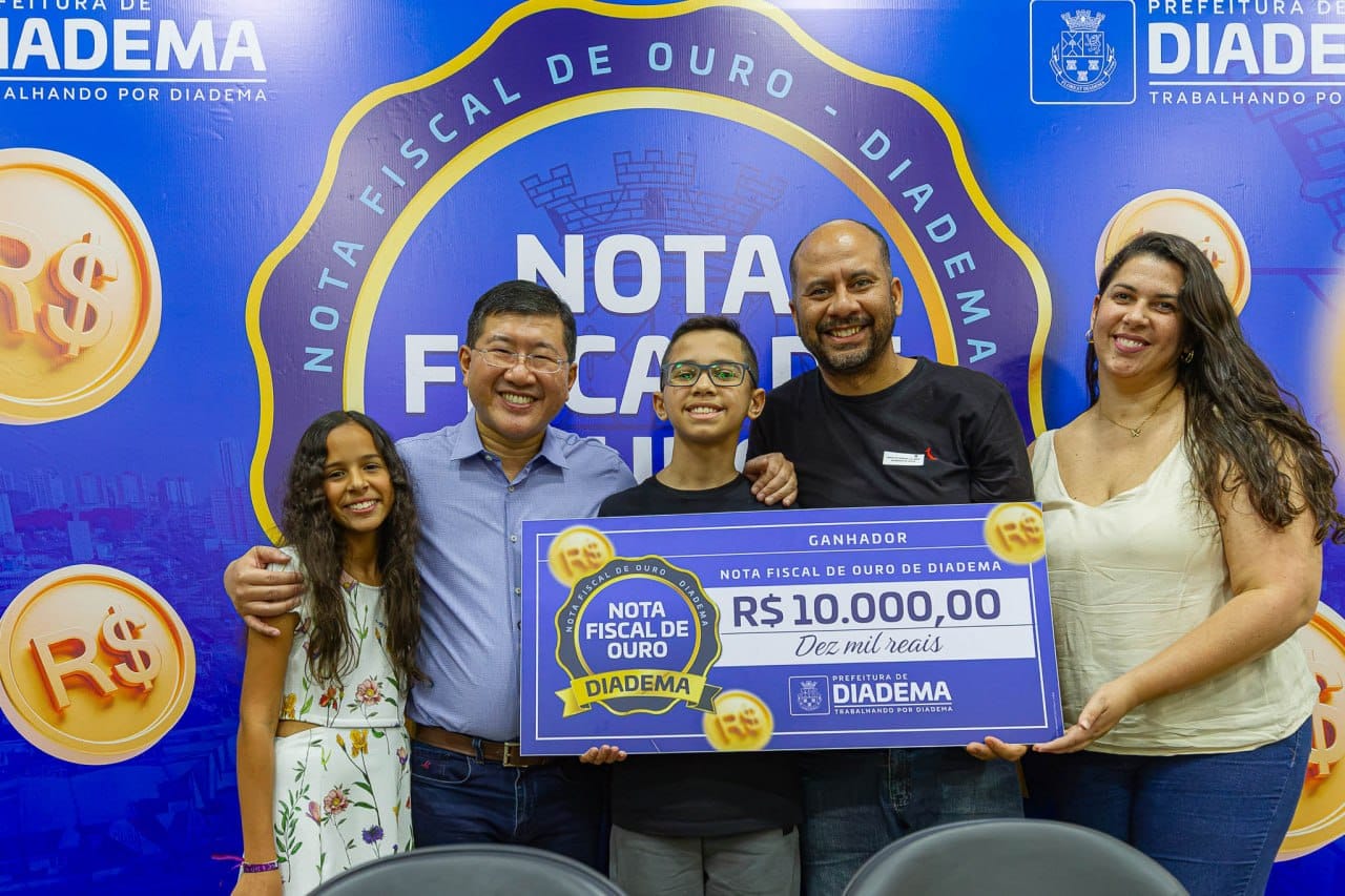 Nota Fiscal de Ouro distribui R$ 59 mil em prêmios para moradores de Diadema