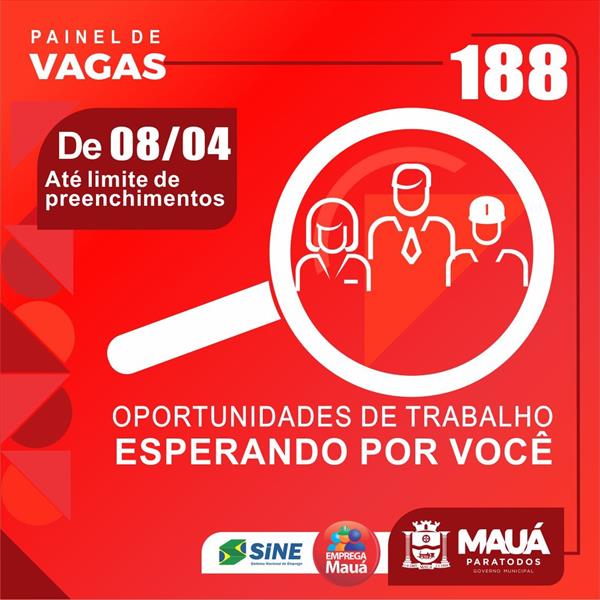 CPTR de Mauá registra 188 vagas de emprego