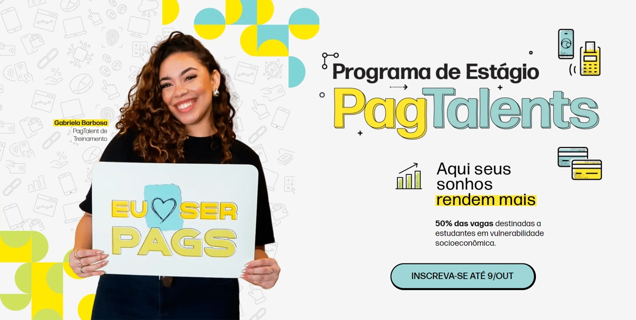 Foto/Crédito: Divulgação PagBank – Gabriela Barbosa, estagiária pelo PagTalents
