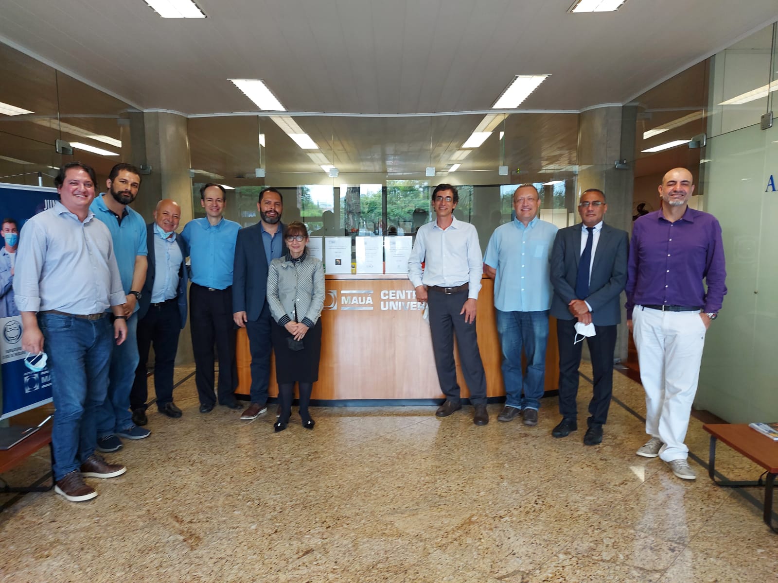 Técnicos da Agência, ED6 e USCS durante apresentação do portal para o Instituto Mauá de Tecnologia. Crédito: Divulgação